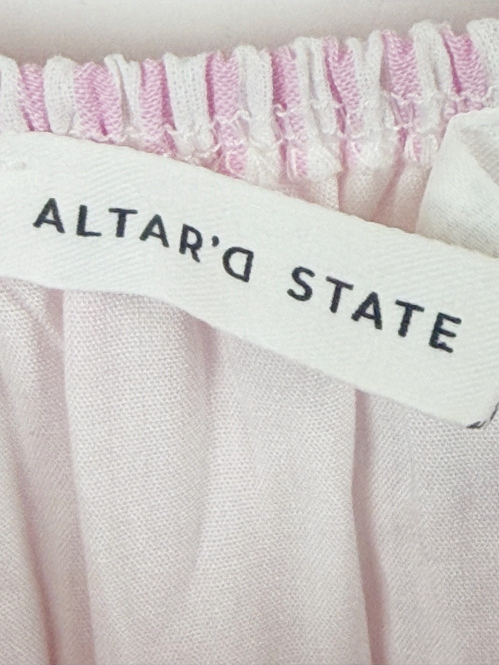 Altar’d State Pink and White Seersucker Ruffle Sleeve Tiered Maxi Summer Dress - Picture 8 of 10